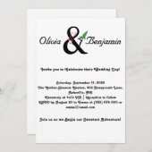 Elegantes Ampersand & SkriptWedding Design Einladung (Vorne/Hinten)