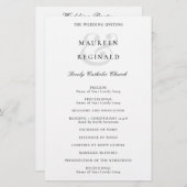 Elegantes Ampersand Traditionelles Hochzeitsprogra (Vorne/Hinten)