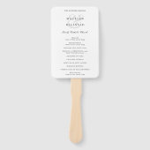 Elegantes Ampersand Traditionelles Hochzeitsprogra Fächer (Vorderseite)