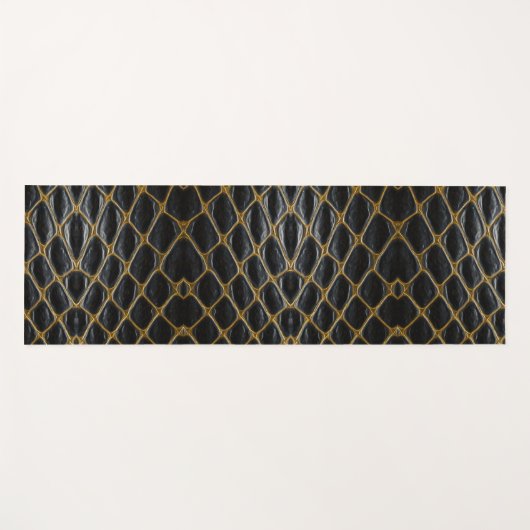 Elegantes Anaconda-Skin-Muster - monochrome Stoffe Yogamatte (Vorderseite (Horizontal))