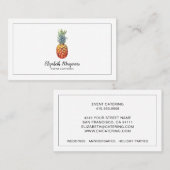 Elegantes Ananas Stilvolles Catering-Logo Visitenkarte (Vorne/Hinten)