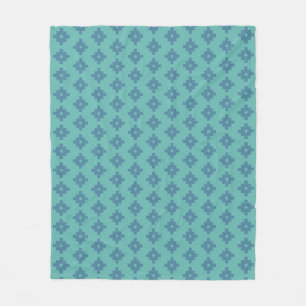Elegantes Anden-Geometrisches Muster auf Türkis Fleecedecke