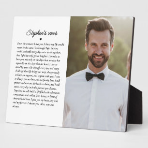 Elegantes Andenkenfoto für Ehegelübde (rechts) Fotoplatte