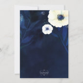 Elegantes Anemones Retirement Party Einladung (Rückseite)