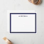 Elegantes Anfangsmonogramm - Zwei Grenzstationen Mitteilungskarte (Vorderseite/Rückseite Beispiel)