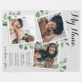 Elegantes Angebot an Fotocollagen Oma Großkinder Fleecedecke (Vorderseite (Horizontal))