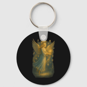 Elegantes Angel Glow Weihnachtsdesign für Frauen Schlüsselanhänger