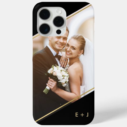 Elegantes Angle Mit Monogramm benutzerdefiniertes Case-Mate iPhone Hülle (Rückseite)