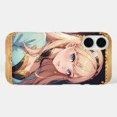 Elegantes Anime Style Portrait of a Golden Hairs Case-Mate iPhone Hülle (Rückseite (Horizontal))