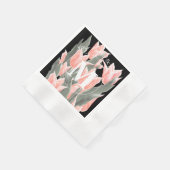 Elegantes Anstrich von Monogramm-Pfirsichfarben Serviette (Ecke)