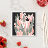 Elegantes Anstrich von Monogramm-Pfirsichfarben Serviette (Beispiel)