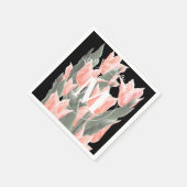 Elegantes Anstrich von Monogramm-Pfirsichfarben Serviette (Ecke)