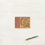 Elegantes antikes Buch, verziertes Strudel-Muster Post-it Klebezettel (Auf Schreibtisch)