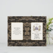 Elegantes antikes Gold Barock, Hochzeitsprogramm (Stehend Vorderseite)