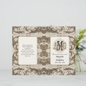 Elegantes antikes Gold Barock, Hochzeitsprogramm (Stehend Vorderseite)