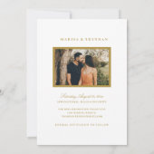 Elegantes antikes Gold Wedding Foto Save The Date (Rückseite)