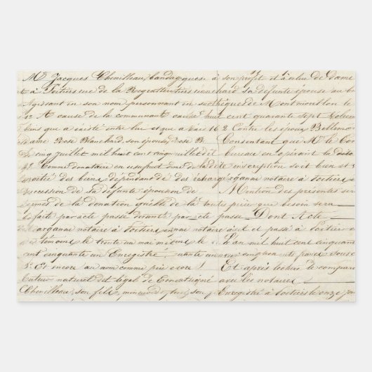 Elegantes antikes handgeschriebenes kalligrafische geschenkpapier set (Vorderseite 3)