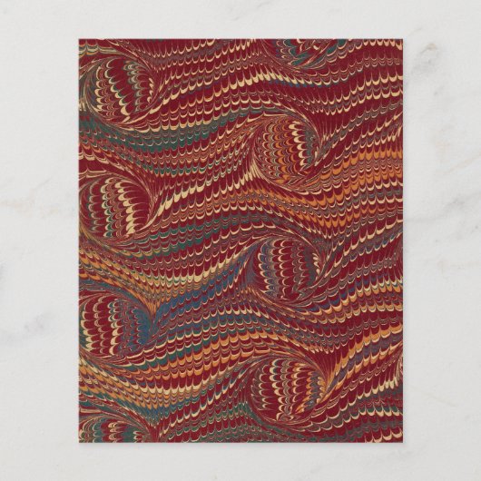 Elegantes antikes Marmorpapier Burgund und Gold Flyer (Vorne)