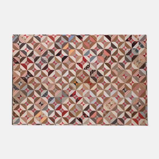 Elegantes antikes Patchwork Quilt-Muster Fußmatte (Vorderseite)