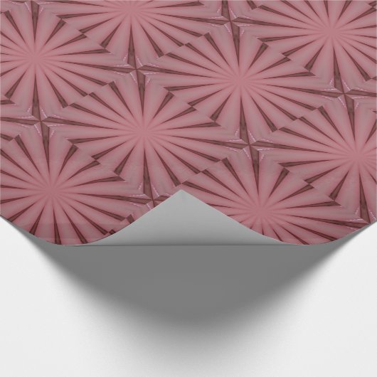 Elegantes antikes rosa Kaleidoskop-Design Geschenkpapier (Ecke)