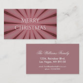 Elegantes antikes rosa Kaleidoskop-Design Visitenkarte (Vorne/Hinten)