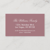 Elegantes antikes rosa Kaleidoskop-Design Visitenkarte (Rückseite)