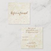 Elegantes antikes rustikales Skript Empfehlungskarte (Vorne/Hinten)