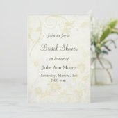 Elegantes antikes Vintages Brautparty Einladung (Stehend Vorderseite)