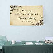 Elegantes antikes Wirbel Brautparty Banner (Messeveranstaltung)