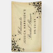 Elegantes antikes Wirbel Brautparty Banner (Vertikal)