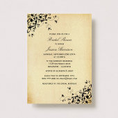 Elegantes antikes Wirbel Brautparty Einladung