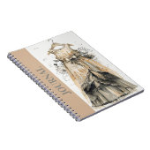 Elegantes Antique Little Black Dress Journal LBD Notizblock (Rechte Seite)