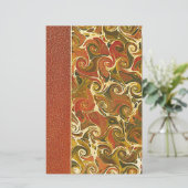 Elegantes Antiquitätenbuch, Verziertes Muster Briefpapier (Stehend Vorderseite)