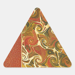 Elegantes Antiquitätenbuch, Verziertes Muster Dreieckiger Aufkleber