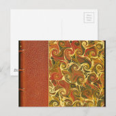 Elegantes Antiquitätenbuch, Verziertes Muster Postkarte (Vorne/Hinten)
