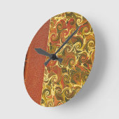 Elegantes Antiquitätenbuch, Verziertes Muster Runde Wanduhr (Winkel)