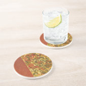 Elegantes Antiquitätenbuch, Verziertes Muster Sandstein Untersetzer (Seite)