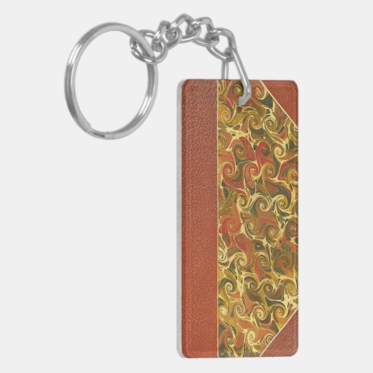 Elegantes Antiquitätenbuch, Verziertes Muster Schlüsselanhänger (Vorderseite links)