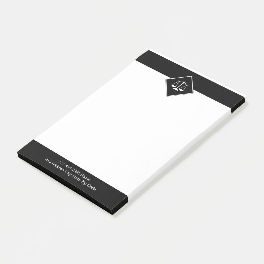 Elegantes Anwaltsthema Klebezettel Memo Notizen (angewinkelt)