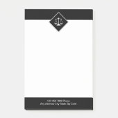 Elegantes Anwaltsthema Klebezettel Memo Notizen (Vorderseite)