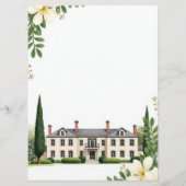 Elegantes Anwesen Flat Wedding Programm mit Waterc (Rückseite)