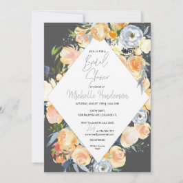 Elegantes Apricot Charcot Brautparty Einladung