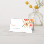 Elegantes Apricot Platzkarte (Vorderseite)