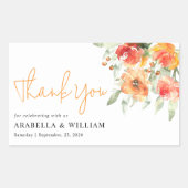 Elegantes Apricot Rechteckiger Aufkleber (Vorderseite)