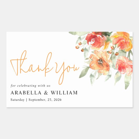 Elegantes Apricot Rechteckiger Aufkleber (Vorderseite)