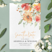 Elegantes Apricot Save The Date