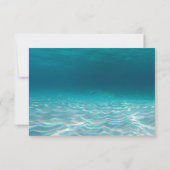 Elegantes Aqua Blue Underwater Foto Dankeskarte (Rückseite)