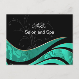 elegantes Aqua-Blumengeschäft DankeYou Cards Postkarte