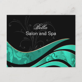 elegantes Aqua-Blumengeschäft DankeYou Cards Postkarte