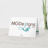 elegantes Aqua-floral Business Dankeschön Karten (Rückseite)